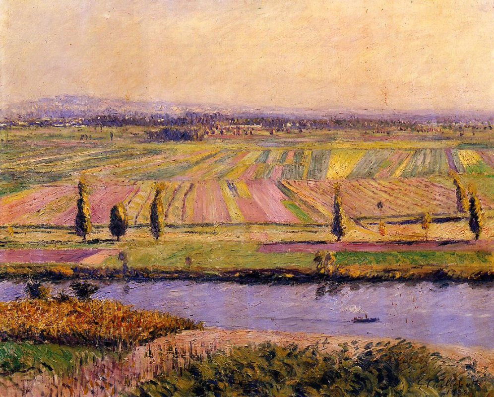 Gustave Caillebotte. Gennevilliers plains from the slopes of Argenteuil