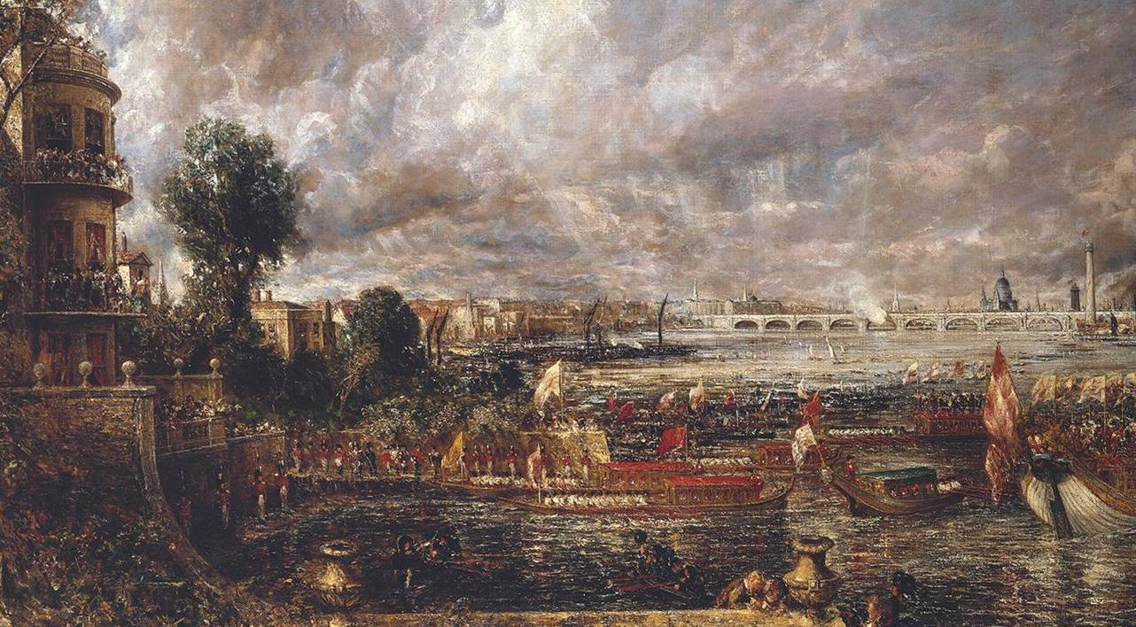 John Constable. The opening of Waterloo bridge. Fragment