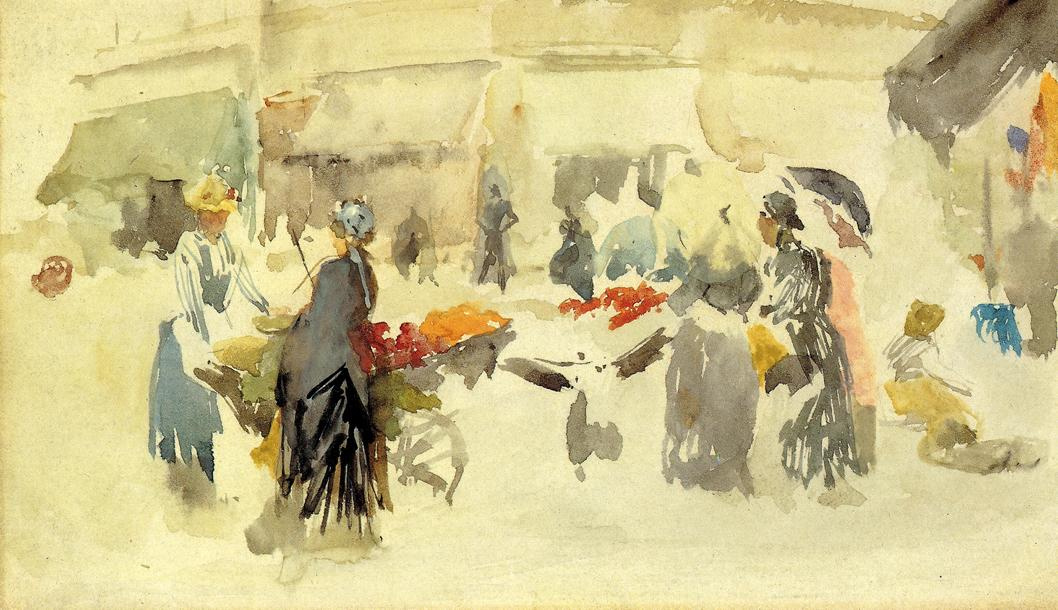 James Abbot McNeill Whistler. Flower market