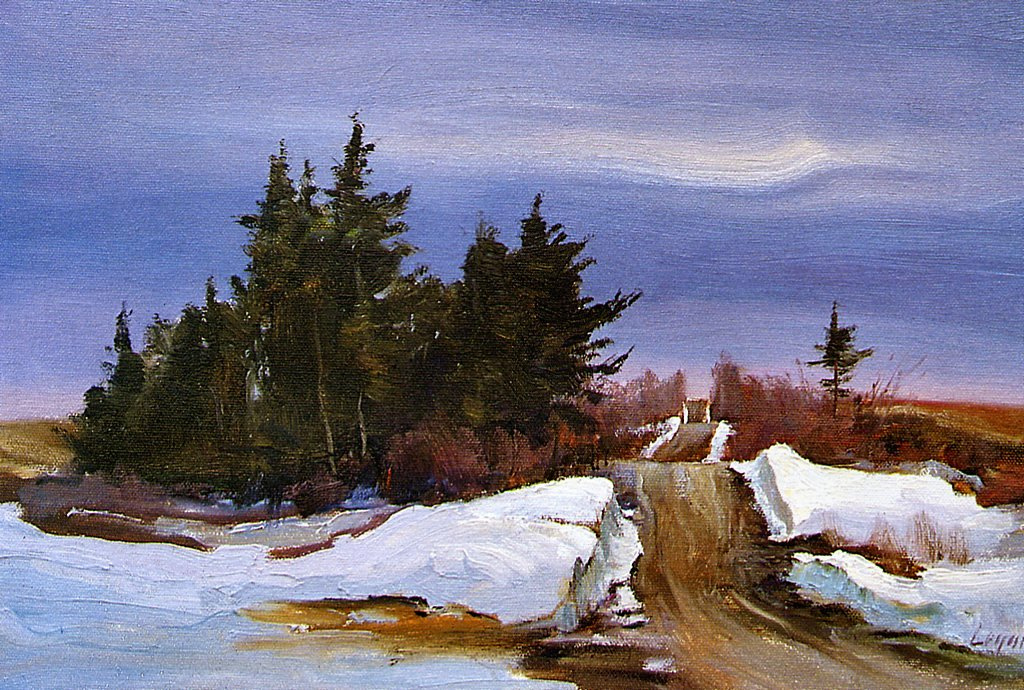 Guy Lehar. Road in winter