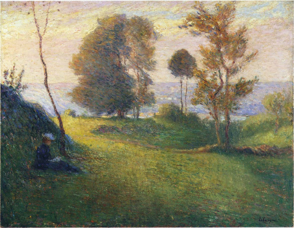 В этом пейзаже не было ни. Лебаск Madame Lebasque in a Breton Landscape, 1898. Лебаск Madame Guillaumin. Анри Лебаск перед купанием. Лебаск Landscape 01.