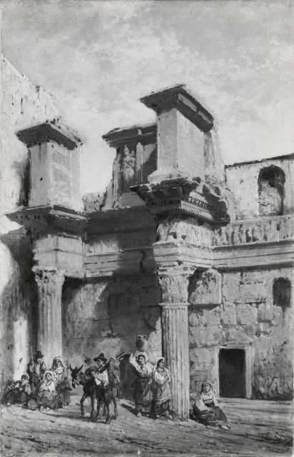 Michele Pietro Cammarano. View of Rome with the forum of Nerva