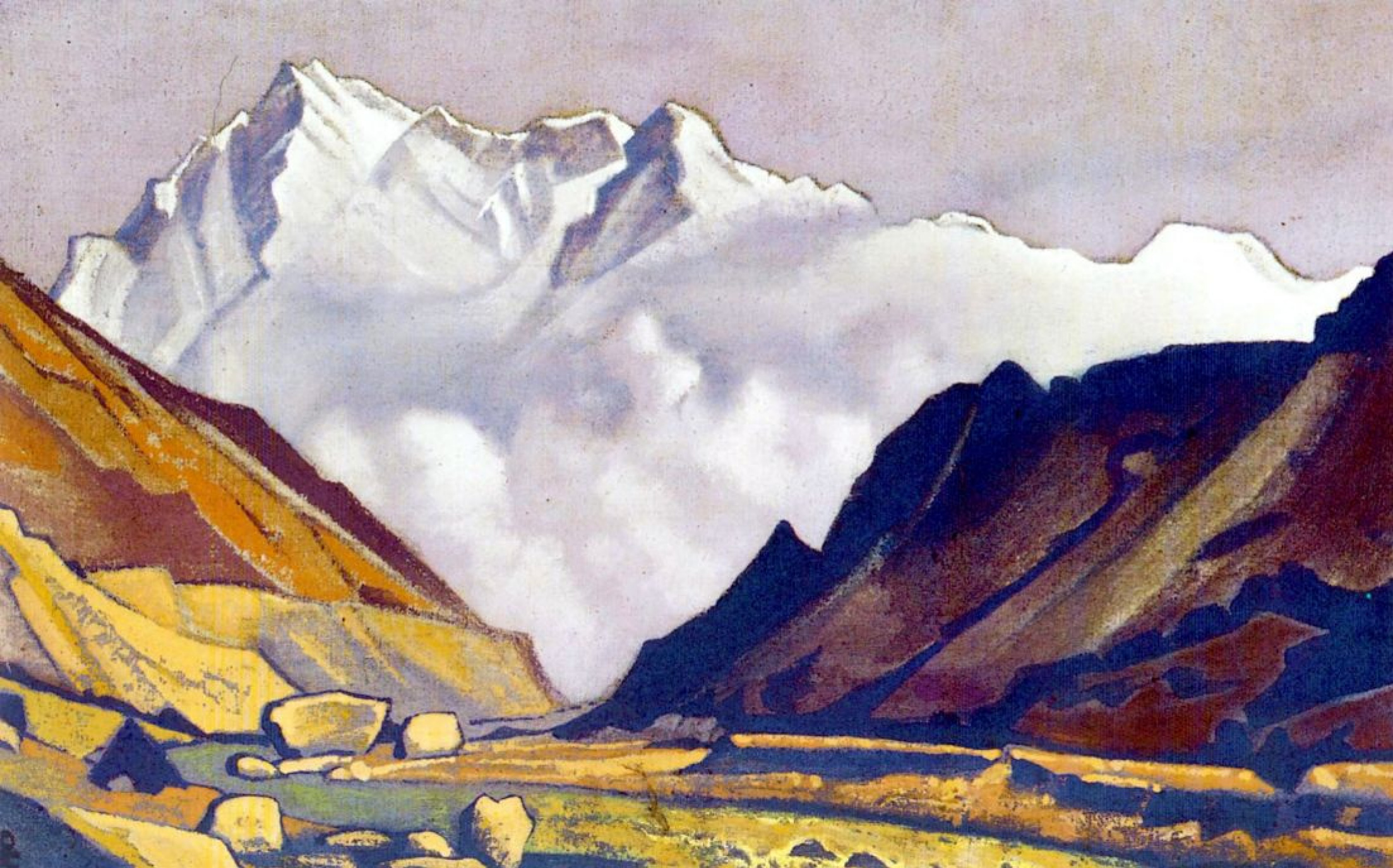 Гималаи картины. Картины Рериха горы Гималаи.