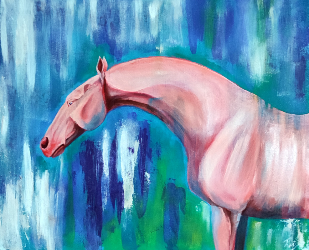 Розовая лошадь. Розовый конь картина. Лошадка розовый. Розовый конь фото. Тест по произведению розовый конь