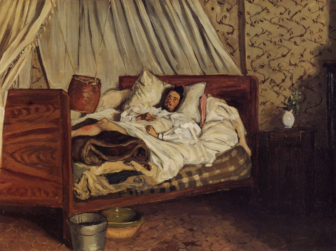 Frédéric Bazille. A makeshift hospital. Monet after his accident at Chailly