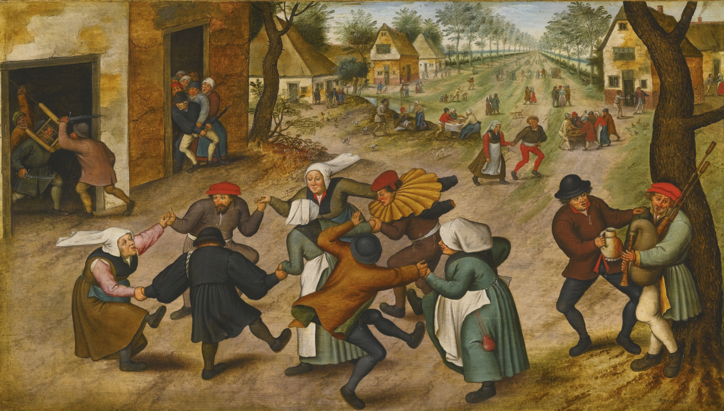 Peter Brueghel the Younger. Peasant dance in the village street