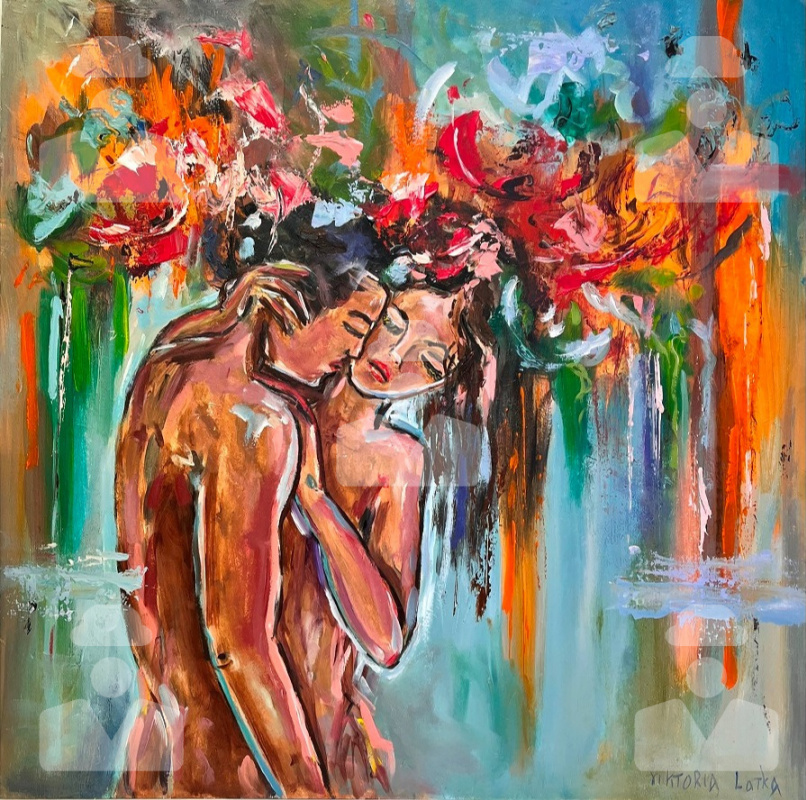Victoria Latka. A couple in love in summer colors
