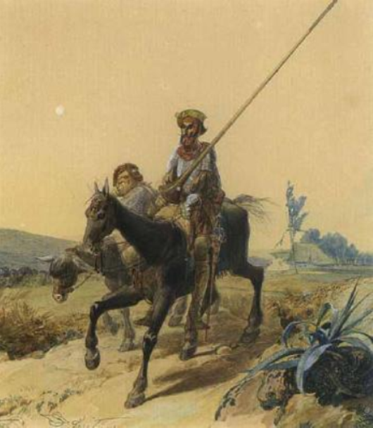 Karl Spitzweg. Don Quixote and Sancho Panza