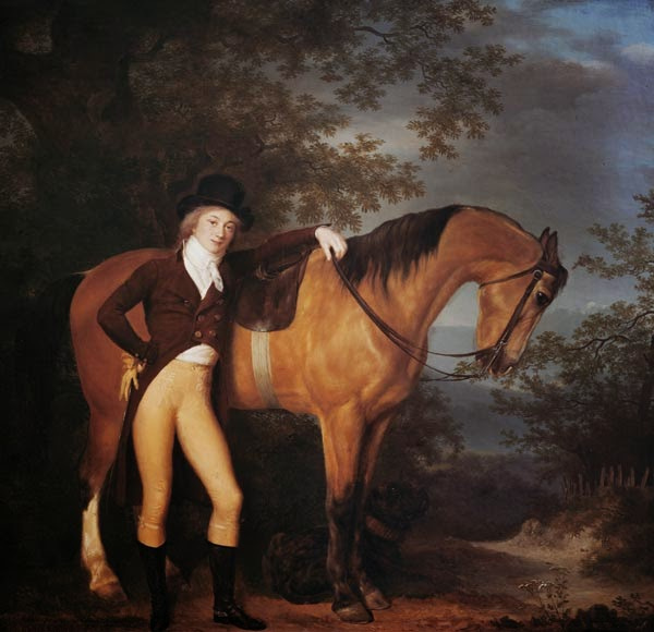 Jacques-Laurent Agass. Self-portrait with a horse