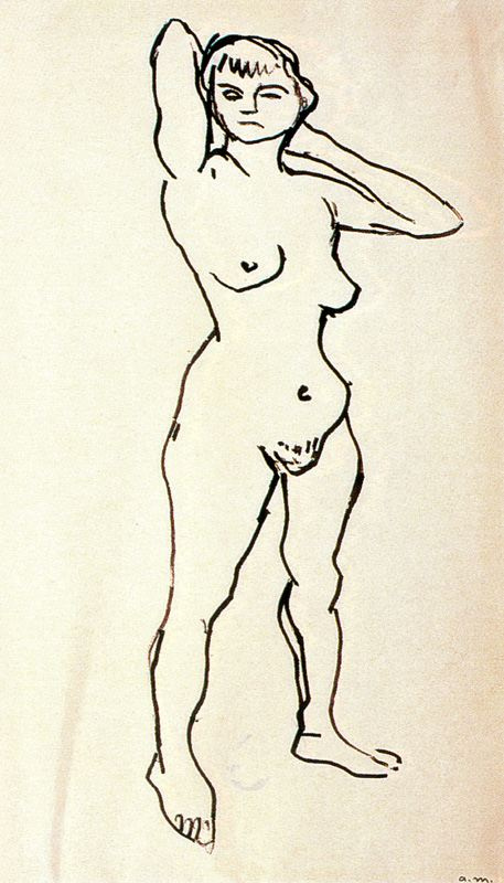 Pierre-Albert Marche. Woman with raised hands