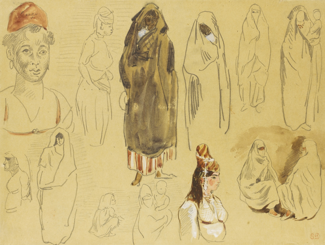 Ортодоксальная еврейка женщина рисунок