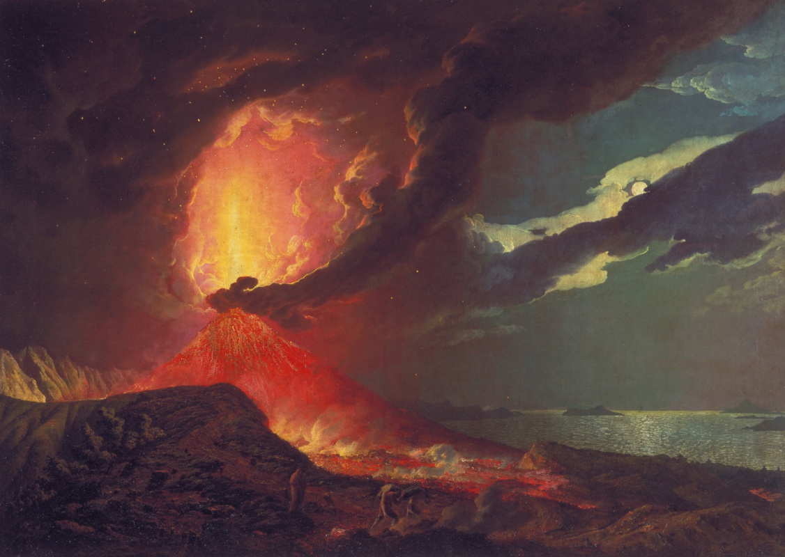 爱油画网维苏威火山的喷发