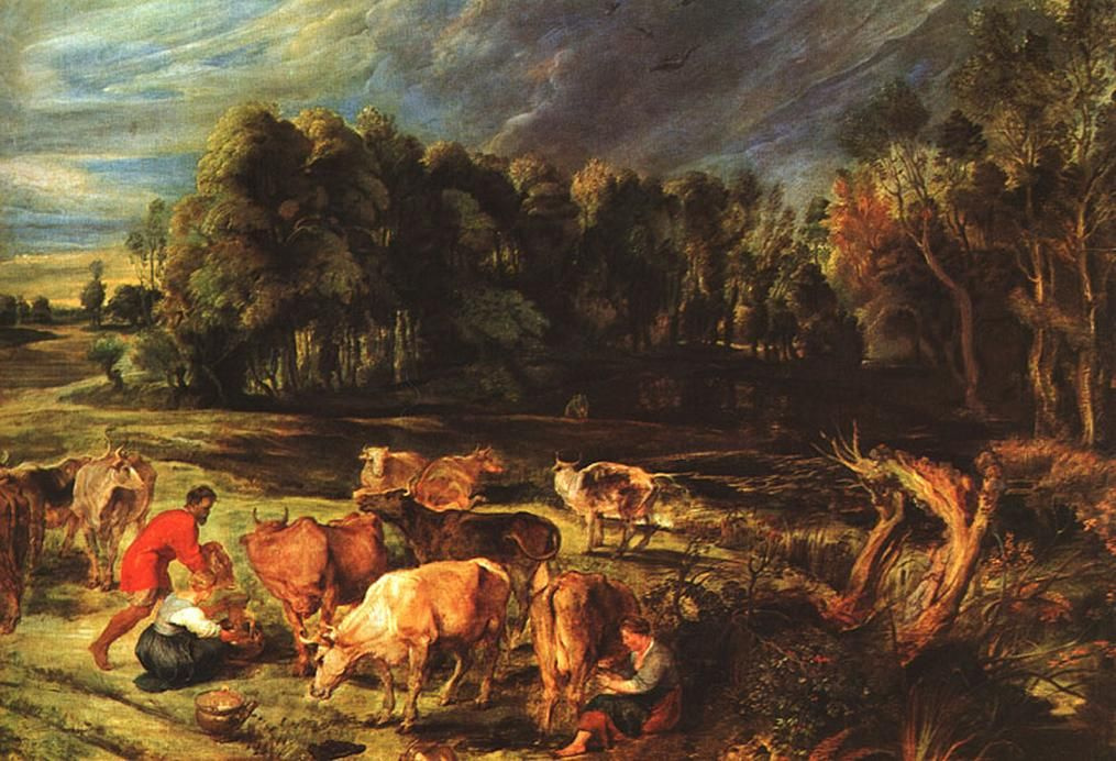 Peter Paul Rubens. Landscape with cows