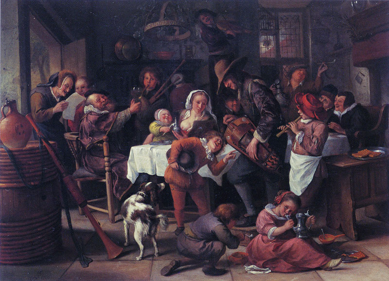 Jan Steen. Fun old and young (the Merry family)