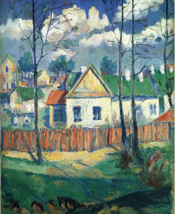 Kazimir Malevich. Spring. Landscape with a house