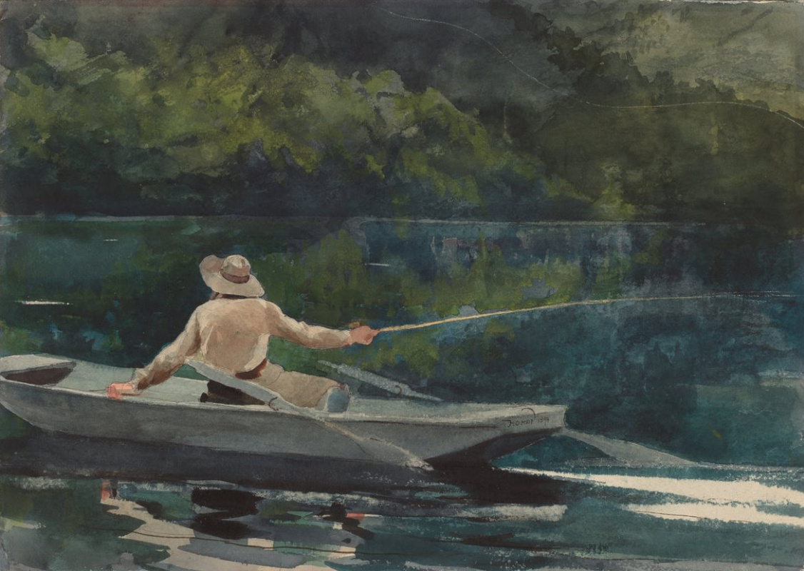 Winslow Homer. The throwing rods, the second attempt