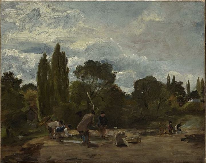 John Constable. Peasant family in the threshing
