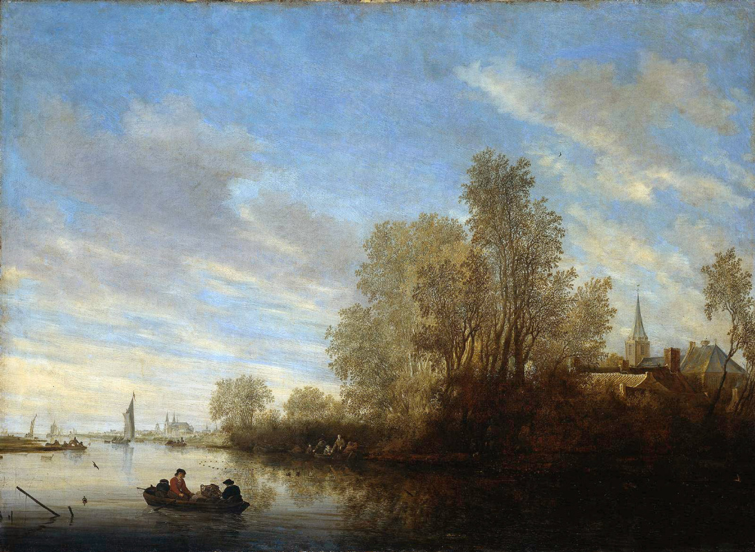 Salomon Jacobs van Ruisdal. Riverview