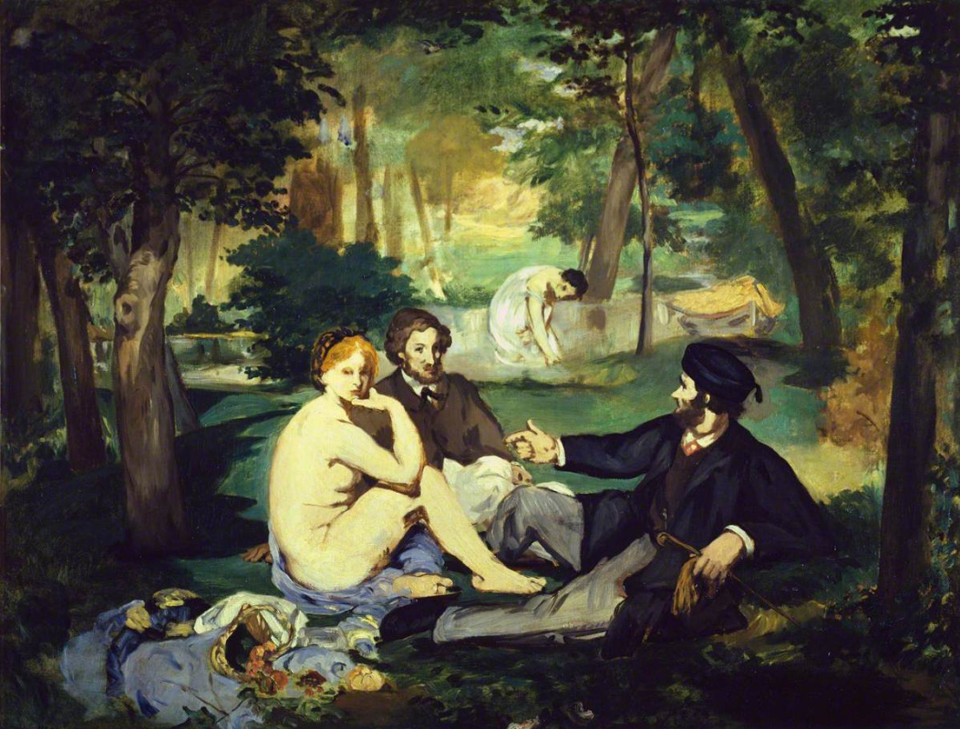 Edouard Manet. Breakfast on the grass (possibly a sketch)