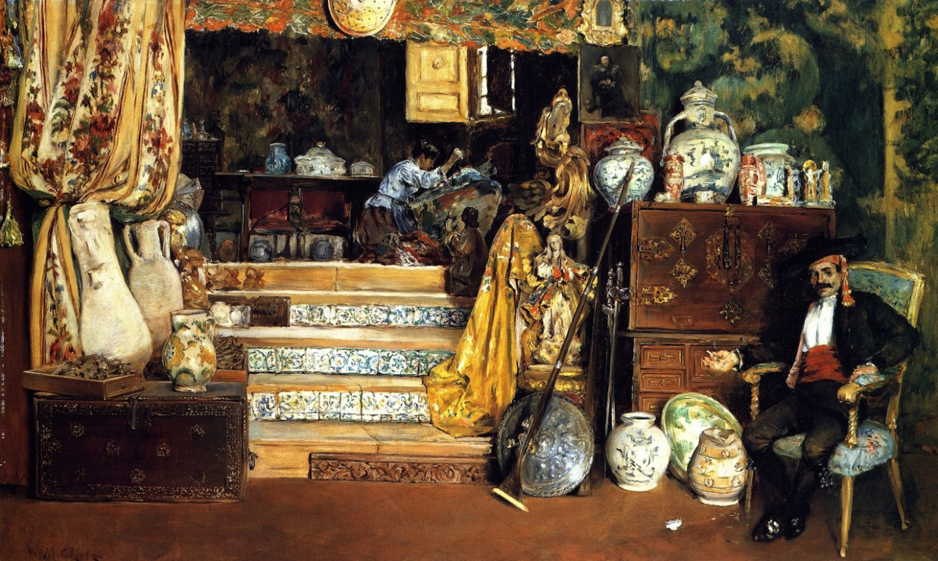 William Merritt Chase. Spanish antique shop
