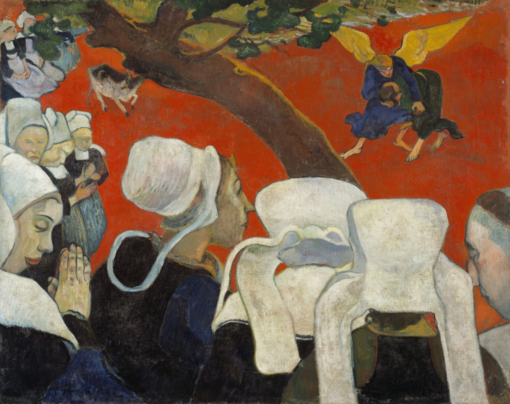Paul Gauguin. Vision after the Sermon, or Jacob's Struggle with the Angel