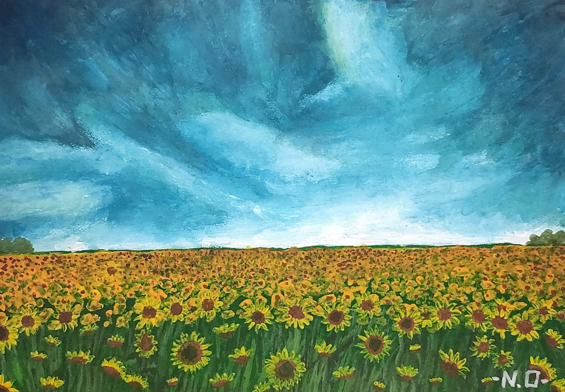 Nazari Olinik. Sunflower field