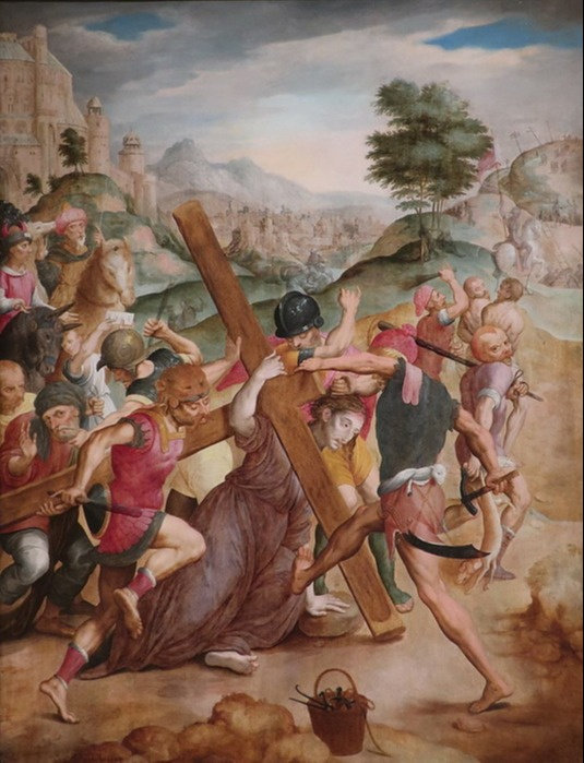 Lambert Lombard (1505-1566). Carrying the Cross