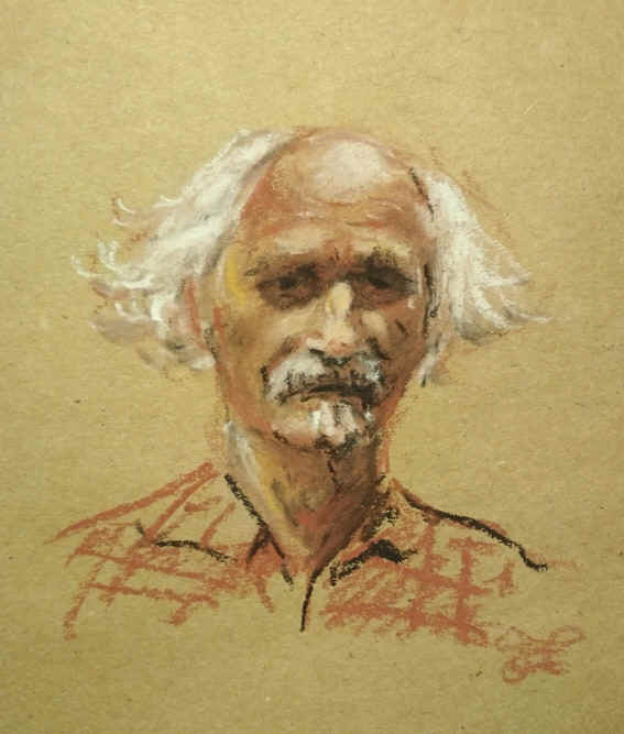 Sergey Gennadyevich Pronin. Portrait of Mikhail Davydovich Ilyaev, famous Moscow carver and artist