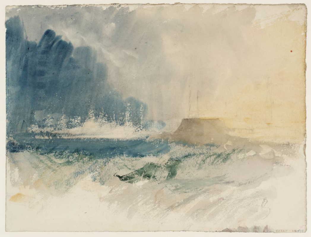 Joseph Mallord William Turner. Storm in the harbour