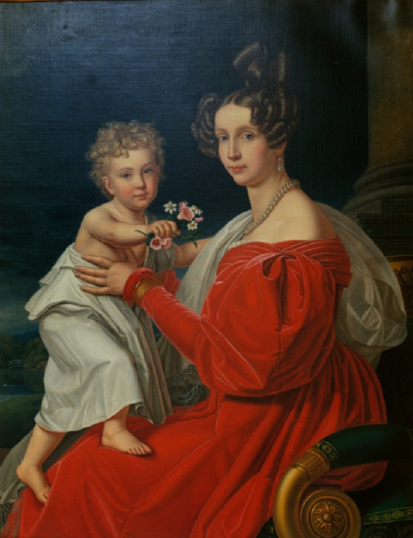 Joseph Karl Stieler. Princess Sophie of Bavaria with her eldest son Franz Joseph