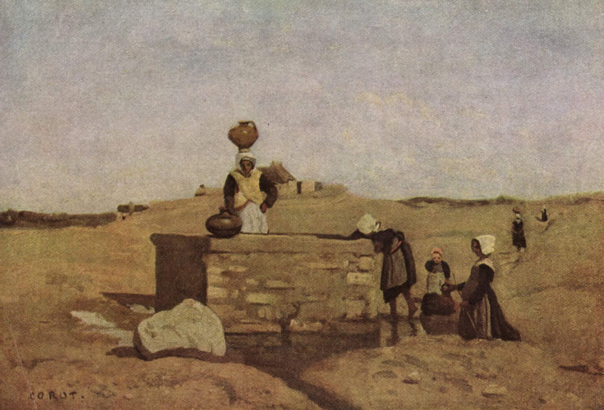 Camille Corot. Bretonas at the well