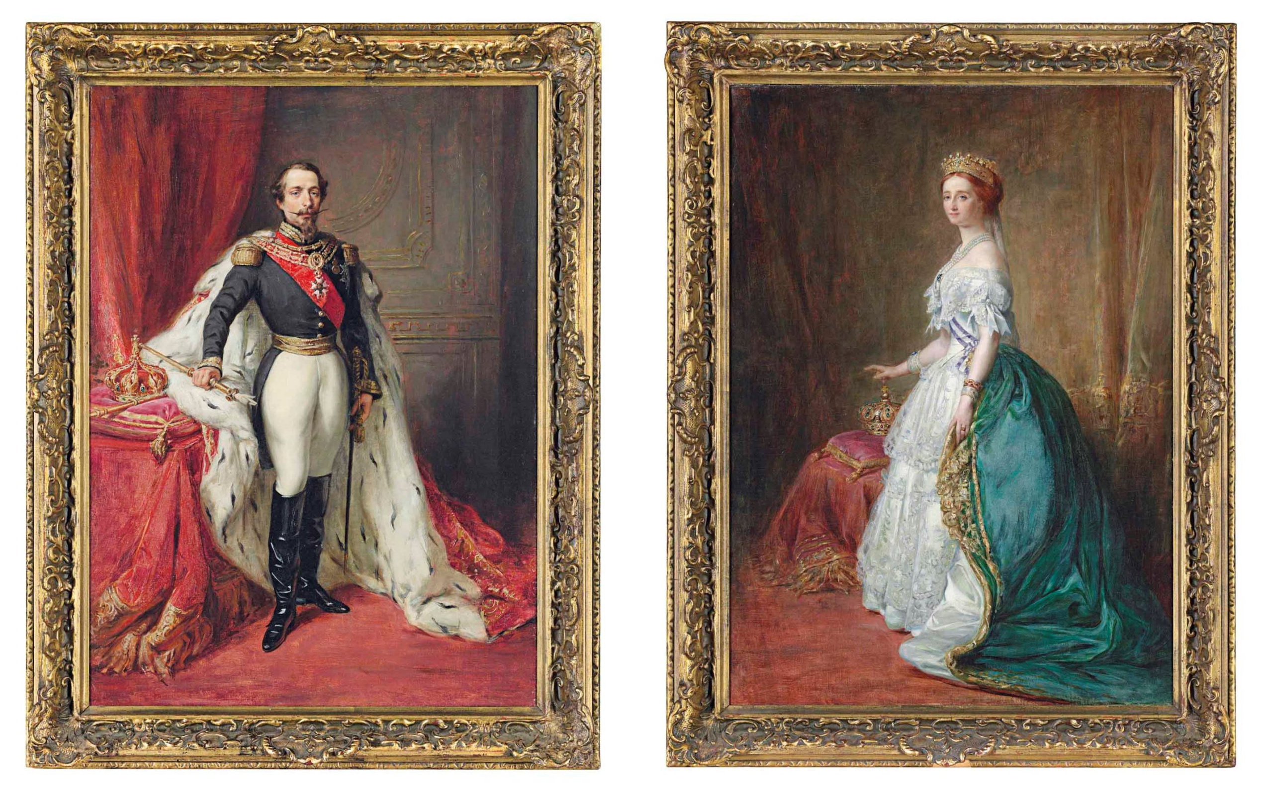 Franz Xaver Winterhalter, The Emperor Napoleon III; The Empress Eugenie