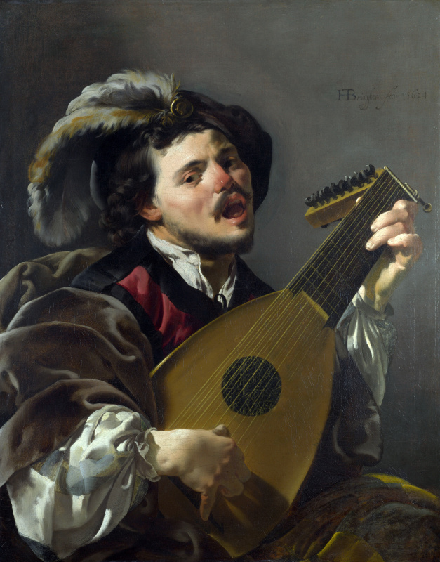 Hendrick Jansz Terbrugghen. A man playing the lute