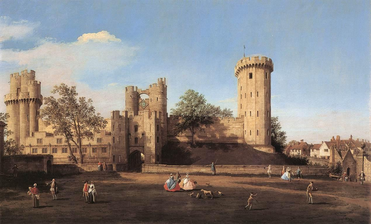 Giovanni Antonio Canal (Canaletto). Warwick Castle Courtyard