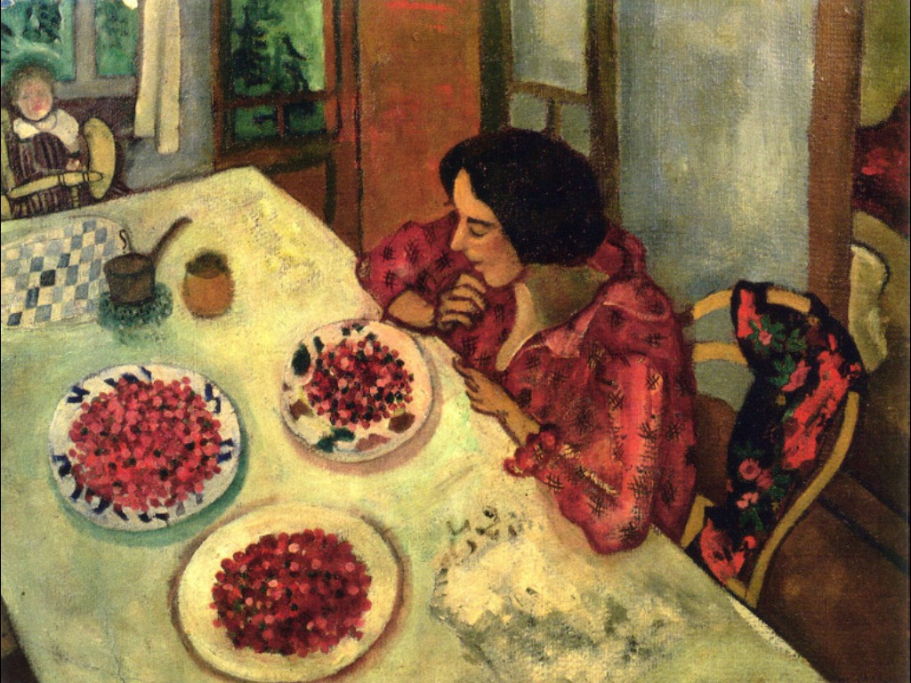 Marc Chagall. Fraises Bella et Ida à la table