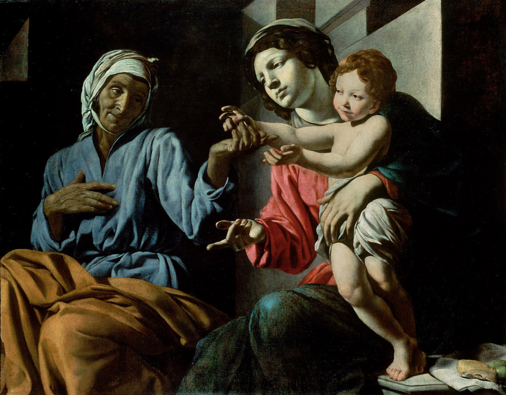Giovanni Battista Caracciolo. Madonna and Child with St. Anne