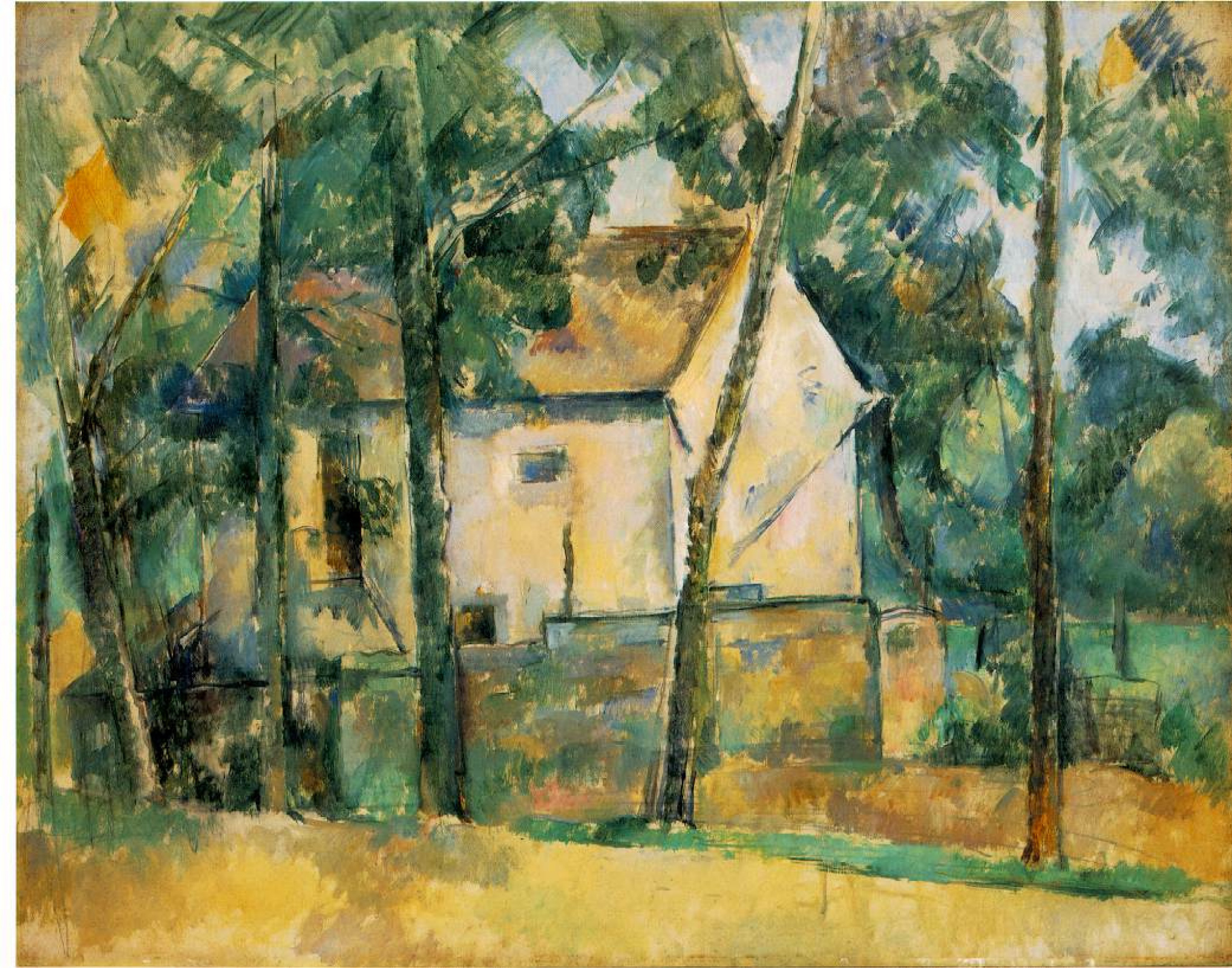 Paul Cezanne Casa y arboles, 1894: Descripción de la obra | Arthive