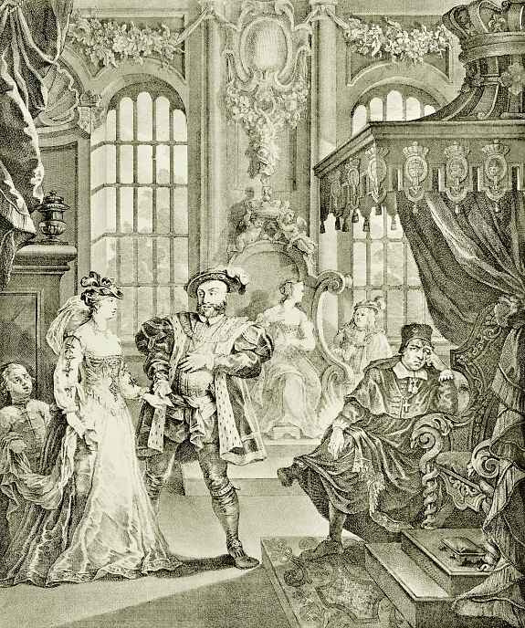 William Hogarth. Henry VIII and Anne Boleyn