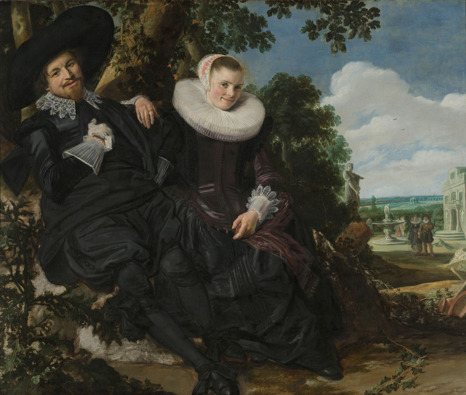 Frans Hals. Portrait of a young couple (possibly wedding portrait of Isaac Mass and his wife)