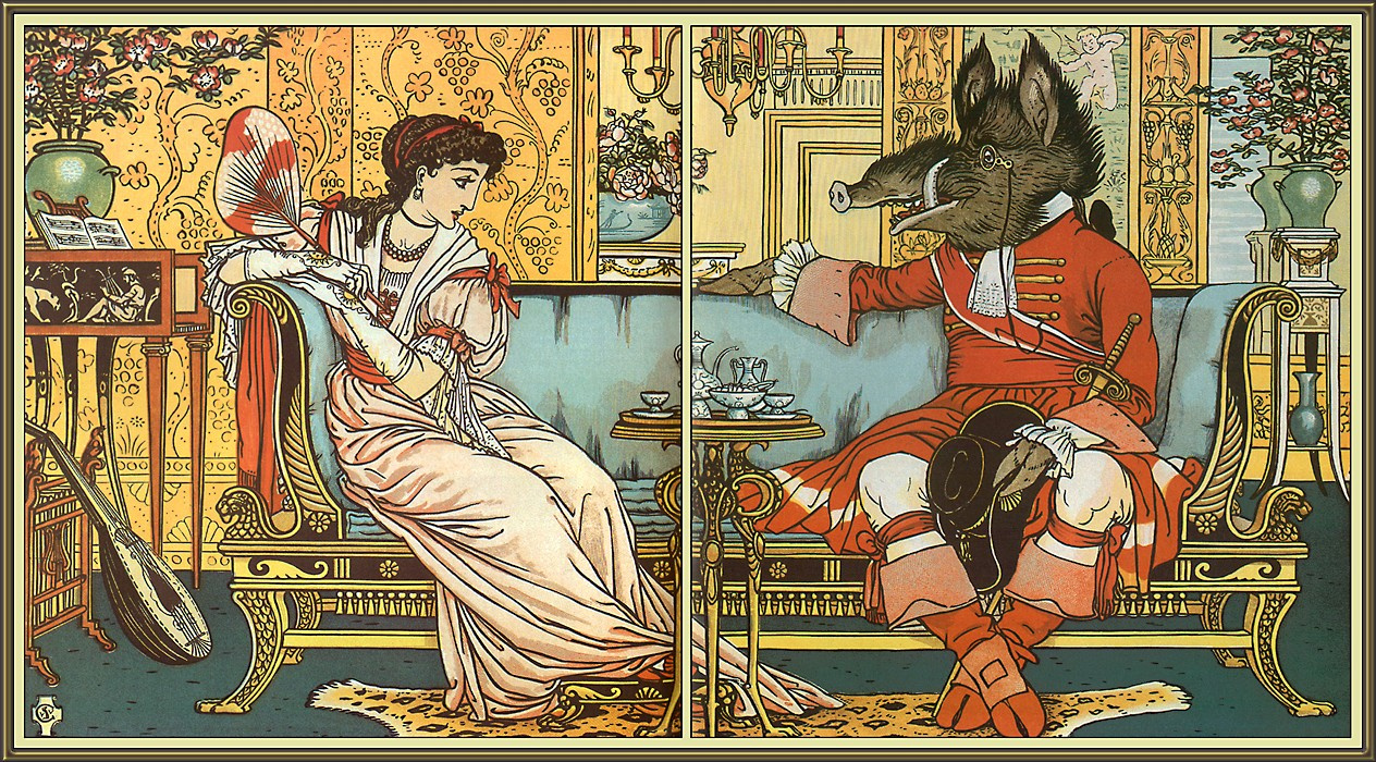 Walter Crane. Beauty and the beast