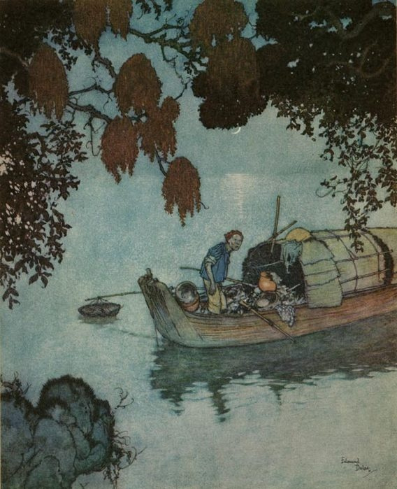 Edmund Dulac. Illustrations for the Nightingale H. C. Andersen 02
