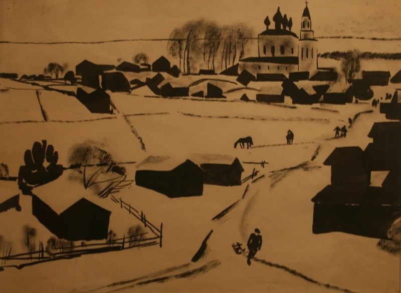 Yuri Pavlovich Annenkov. Winter landscape (undated)