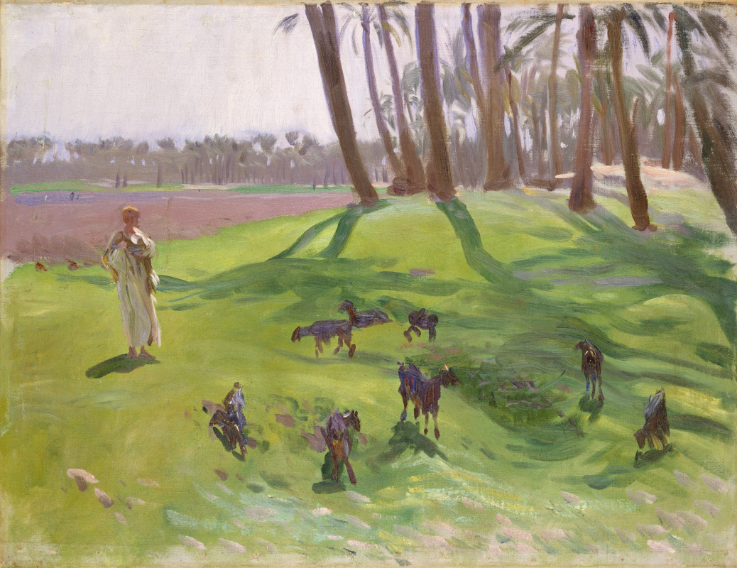 John Singer Sargent. Landscape with a shepherd