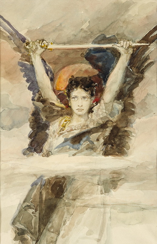 Wilhelm Kotarbinsky. The Archangel Michael. Sketch