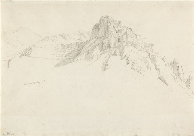 Theodor Leopold Weller. View from Cervara