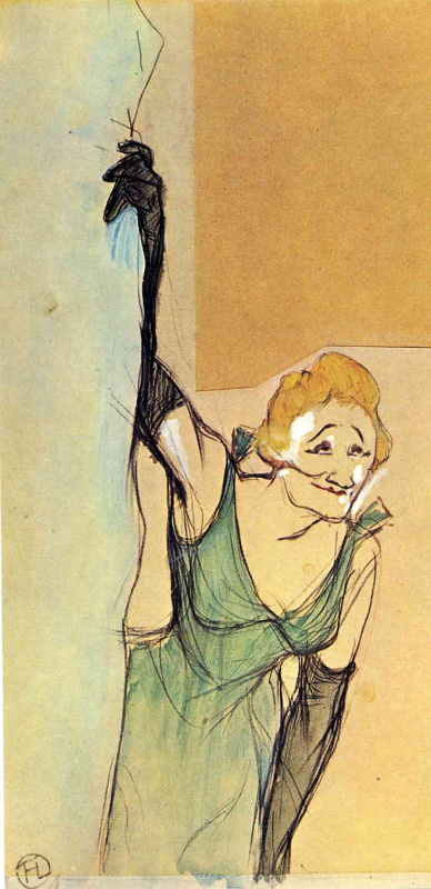 Henri de Toulouse-Lautrec. Yvette Guilbert, bowing to the audience