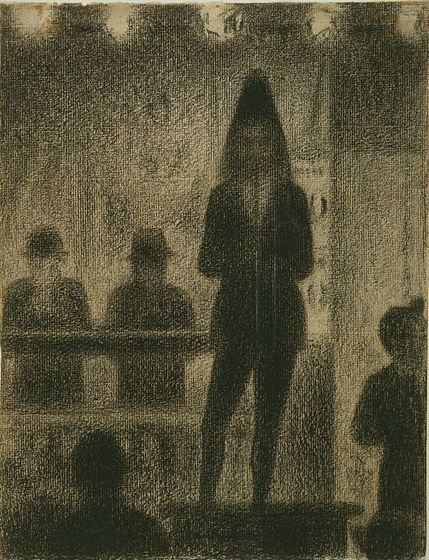 Georges Seurat. The trombonist. Drawing for the "Circus parade"