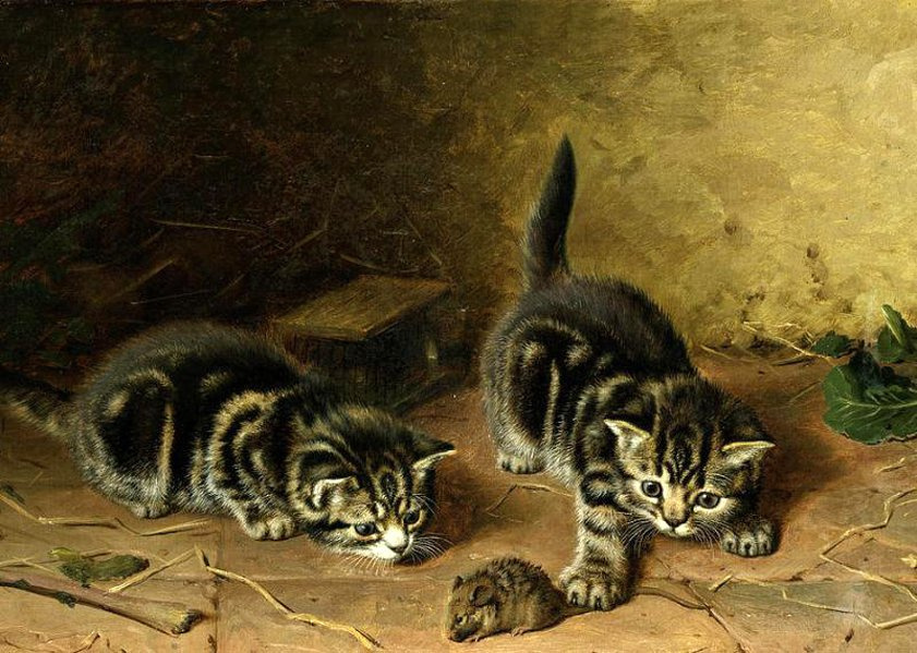 Henry Garazio Couldry. Kitten on the hunt