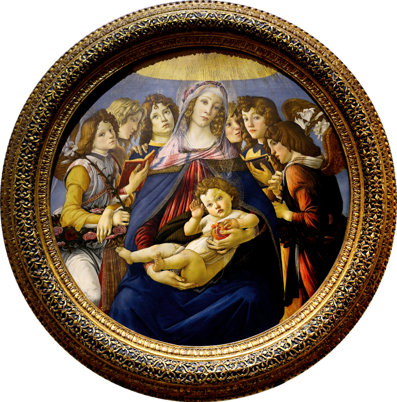 Sandro Botticelli. Madonna with the pomegranate (Madonna della Melagrana)