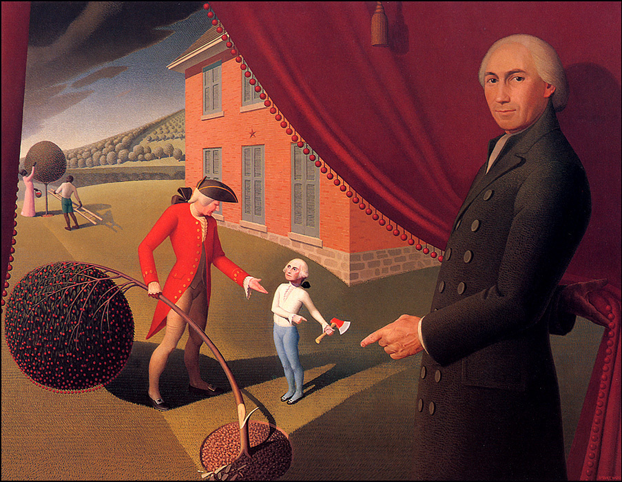 Grant Wood. Tale Of Parson Weems